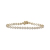 Thumbnail Image 1 of STUDIO BY KAY Lab-Grown Diamond Clover Link Bracelet 1/2 ct tw 24K Yellow Gold Vermeil Sterling Silver 7"