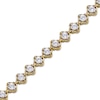 Thumbnail Image 2 of STUDIO BY KAY Lab-Grown Diamond Clover Link Bracelet 1/2 ct tw 24K Yellow Gold Vermeil Sterling Silver 7"