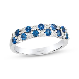 Le Vian Natural Blue Sapphire Ring 1/5 ct tw Diamonds 14K Vanilla Gold