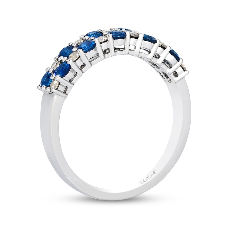 Main Image 3 of Le Vian Natural Blue Sapphire Ring 1/5 ct tw Diamonds 14K Vanilla Gold