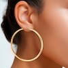 Thumbnail Image 3 of Tube Hoop Earrings 24K Yellow Gold Vermeil Sterling Silver 65mm