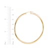 Thumbnail Image 4 of Tube Hoop Earrings 24K Yellow Gold Vermeil Sterling Silver 65mm