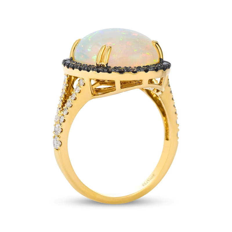 Main Image 2 of Le Vian Oval-Cut Opal Ring 5/8 ct tw Diamonds 14K Honey Gold