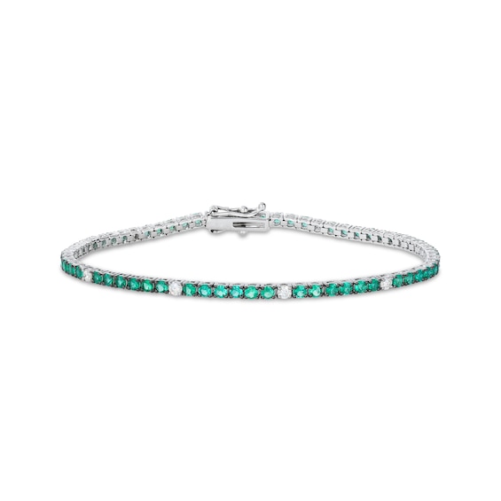 Le Vian Emerald Bracelet 3/8 ct tw Diamonds 14K Vanilla Gold