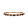 Thumbnail Image 1 of Le Vian Oval-Cut Chocolate Quartz & Chocolate Ombré Diamond Halo Bangle Bracelet 1-1/5 ct tw 14K Strawberry Gold