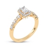 Thumbnail Image 2 of Now + Forever Lab-Grown Diamonds Emerald-Cut Halo Engagement Ring 3/4 ct tw 14K Yellow Gold