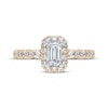 Thumbnail Image 3 of Now + Forever Lab-Grown Diamonds Emerald-Cut Halo Engagement Ring 3/4 ct tw 14K Yellow Gold