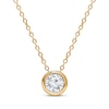 Thumbnail Image 1 of KAY Lab-Grown Diamonds Round-Cut Solitaire Bezel Necklace 1/5 ct tw 10K Yellow Gold 18" (F/SI2)