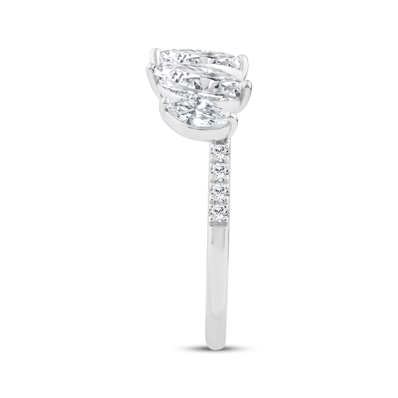 Main Image 2 of Now + Forever Lab-Grown Diamonds Marquise-Cut Enhancer Ring 1 ct tw 14K White Gold
