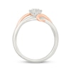 Thumbnail Image 3 of Lab-Grown Diamond Multi-Stone Promise Ring 1/5 ct tw Sterling Silver & 10K Rose Gold