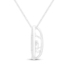 Thumbnail Image 3 of Unstoppable Love Pear-Shaped Lab-Grown Diamond Teardrop Frame Necklace 1/2 ct tw Sterling Silver 19"
