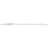 Thumbnail Image 5 of Cultured Pearl & White Lab-Created Sapphire Seashell Necklace 10K Yellow Gold 18"