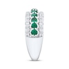 Thumbnail Image 2 of Now + Forever Natural Emerald & Diamond Anniversary Ring 1/2 ct tw 10K White Gold