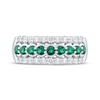 Thumbnail Image 4 of Now + Forever Natural Emerald & Diamond Anniversary Ring 1/2 ct tw 10K White Gold