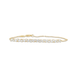 Monique Lhuillier Bliss Marquise-Cut & Round-Cut Lab-Grown Diamond Bracelet 3/4 ct tw 24K Yellow Gold Vermeil Sterling Silver 7"