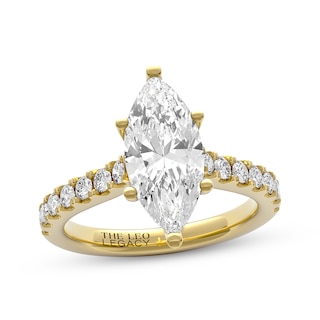 THE LEO Legacy Lab-Grown Diamond Marquise-Cut Engagement Ring 2-1/2 ct tw 14K Yellow Gold
