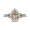 Thumbnail Image 3 of Neil Lane Desert Diamonds Pear-Shaped Double Halo Engagement Ring 1 ct tw 14K Two-Tone Gold