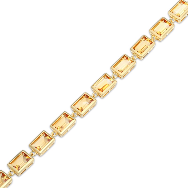 Main Image 2 of STUDIO BY KAY Baguette-Cut Citrine Bracelet 24K Yellow Gold Vermeil Sterling Silver 7.25"