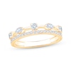 Thumbnail Image 1 of KAY Lab-Grown Diamonds Marquise & Round-Cut Two-Row Ring 3/8 ct tw 10K Yellow Gold