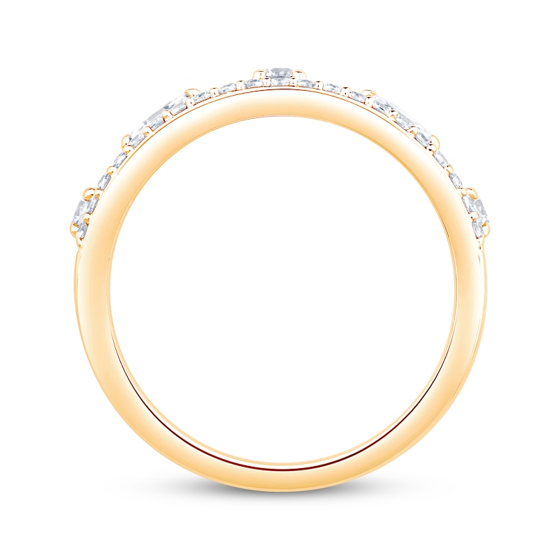 Main Image 2 of KAY Lab-Grown Diamonds Marquise & Round-Cut Two-Row Ring 3/8 ct tw 10K Yellow Gold