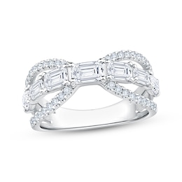 KAY Lab-Grown Diamonds Emerald-Cut & Round-Cut Fashion Ring 1-3/4 ct tw 10K White Gold