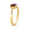 Thumbnail Image 2 of Le Vian Pear-Shaped Amethyst & Garnet Ring 1/15 ct tw Diamonds 14K Honey Gold