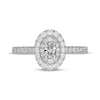 Thumbnail Image 3 of Neil Lane Oval-Cut Diamond Double Halo Engagement Ring 5/8 ct tw 14K White Gold