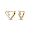 Thumbnail Image 1 of STUDIO BY KAY Lab-Grown Diamond Broken Heart Hoop Earrings 1/10 ct tw 24K Yellow Gold Vermeil Sterling Silver