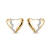 Thumbnail Image 2 of STUDIO BY KAY Lab-Grown Diamond Broken Heart Hoop Earrings 1/10 ct tw 24K Yellow Gold Vermeil Sterling Silver