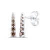 Thumbnail Image 1 of Desert Diamonds Ombré Bar Stud Earrings 1/5 ct tw Sterling Silver