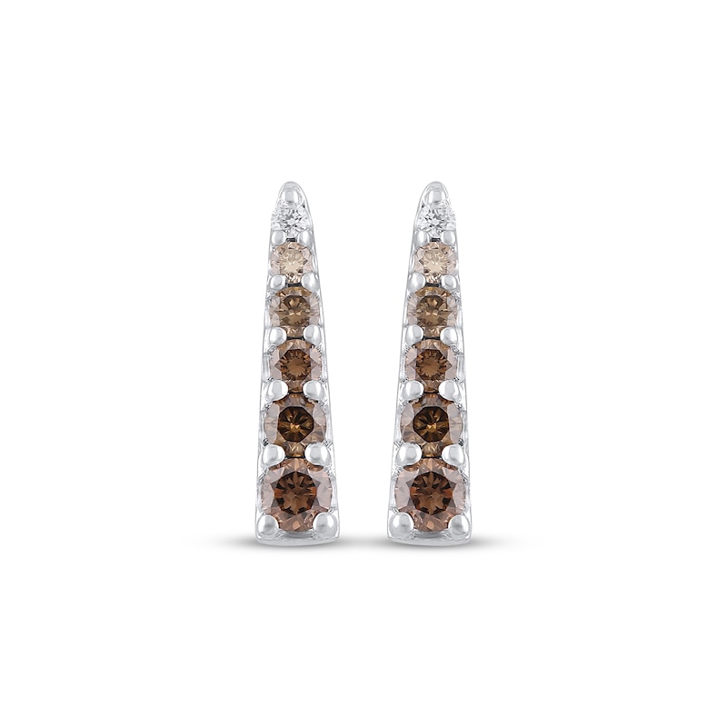 Main Image 2 of Desert Diamonds Ombré Bar Stud Earrings 1/5 ct tw Sterling Silver