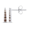 Thumbnail Image 3 of Desert Diamonds Ombré Bar Stud Earrings 1/5 ct tw Sterling Silver