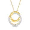 Thumbnail Image 1 of KAY Lab-Grown Diamonds Interlocking Circles Necklace 1/3 ct tw 10K Yellow Gold 18"