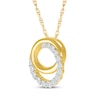 Thumbnail Image 2 of KAY Lab-Grown Diamonds Interlocking Circles Necklace 1/3 ct tw 10K Yellow Gold 18"