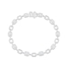 Thumbnail Image 2 of KAY Lab-Grown Diamonds Emerald-Cut Bezel-Set Station Link Bracelet 3 ct tw Sterling Silver 7"