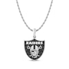Thumbnail Image 1 of True Fans Las Vegas Raiders 1/4 ct tw Shield Logo "RAIDERS" Necklace Sterling Silver