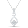 Thumbnail Image 1 of Diamond Accent Twist Necklace Sterling Silver
