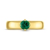 Thumbnail Image 3 of STUDIO BY KAY Round-Cut Lab-Created Emerald Solitaire Ring 24K Yellow Gold Vermeil Sterling Silver
