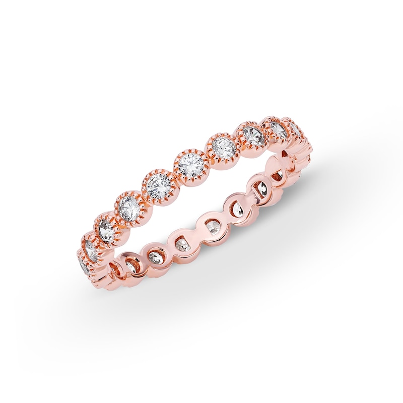 Main Image 1 of Rocksbox The Daphne Lab-Grown Diamond Eternity Ring 3/4 ct tw 18K Rose Gold-Plated Sterling Silver