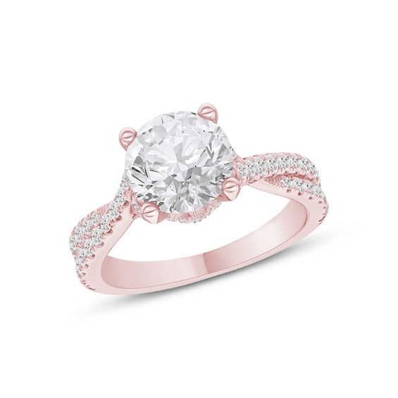 Now + Forever Lab-Grown Diamond Engagement Ring Setting 1/2 ct tw 14K Rose Gold