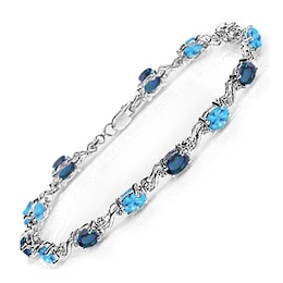 Infinity Oval Birthstone Bracelet (2 Stones)
