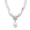 Thumbnail Image 1 of Cultured Pearl Necklace With Diamonds Sterling Silver/10K Gold