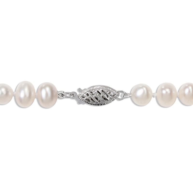 Cultured Pearl Necklace Sterling Silver