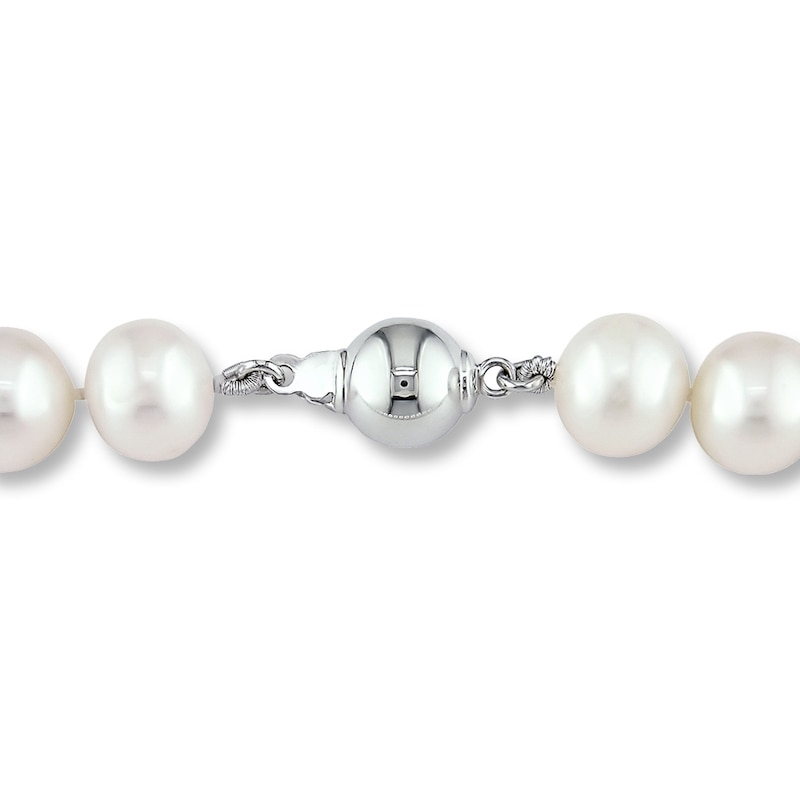 Cultured Pearl Necklace Sterling Silver
