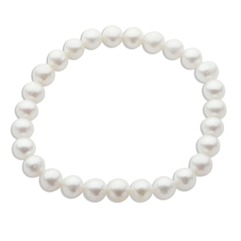 Main Image 4 of Cultured Pearl Set Necklace, Bracelet & Earrings Sterling Silver