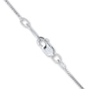 Thumbnail Image 3 of Cultured Pearl Necklace Lab-Created Sapphires Sterling Silver