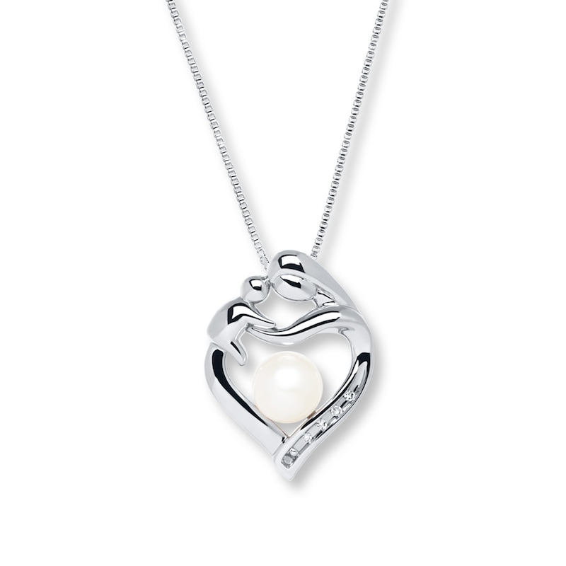 Main Image 1 of Necklace for Mom Cultured Pearl Sterling Silver