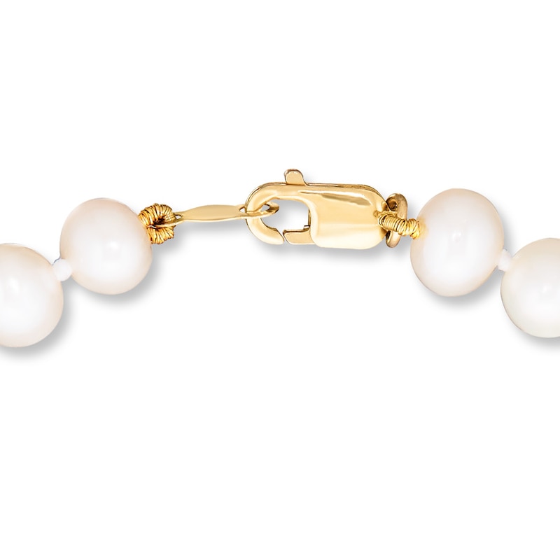 Main Image 2 of Children's Butterfly Bracelet Cultured Pearls 14K Yellow Gold