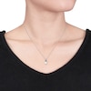 Thumbnail Image 2 of Cultured Pearl & Diamond Necklace 10K White Gold