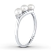 Thumbnail Image 2 of Cultured Pearl Ring With Diamonds 10K White Gold